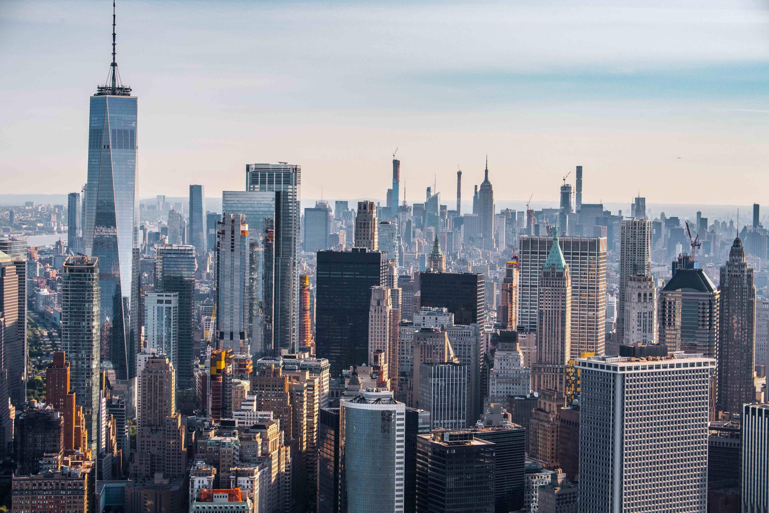 NYC Skyline with Green Building Focus